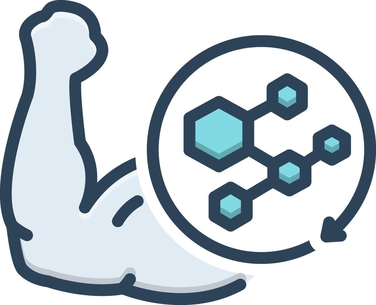 Vector black line icon for hormone