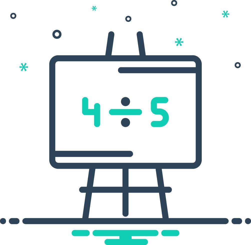 Vector mix icon for division