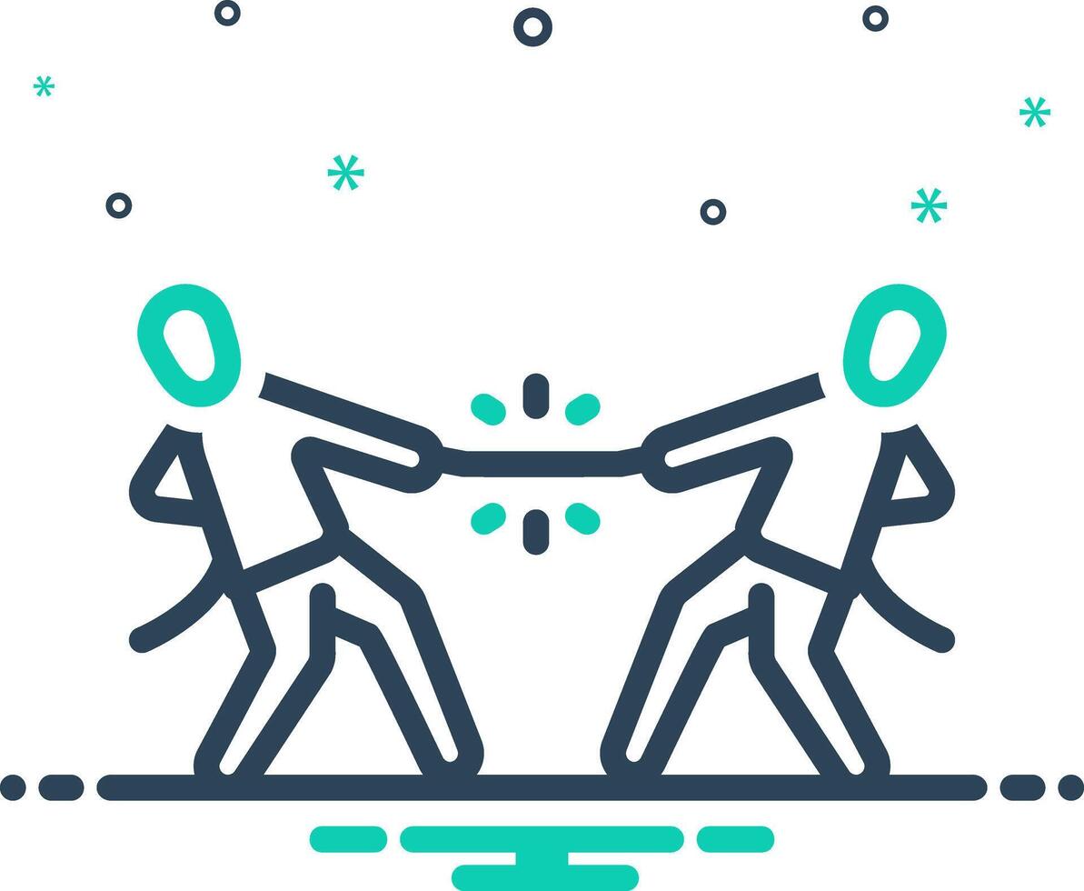Vector mix icon for compete