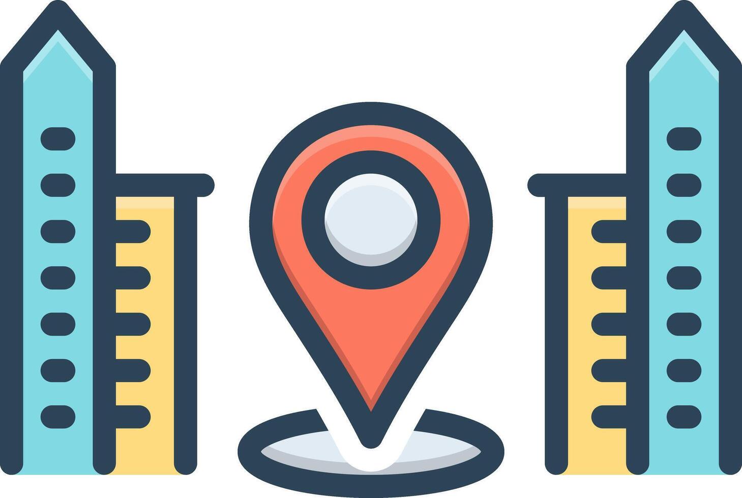 Vector black icon for location