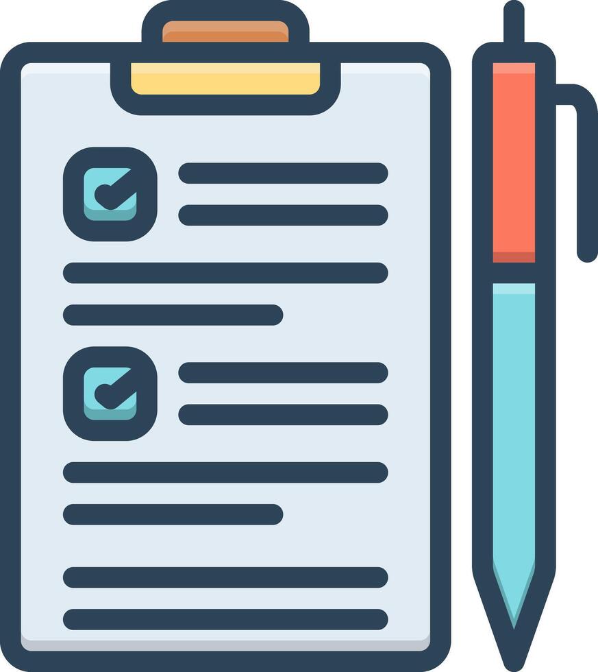 Vector black line icon for census