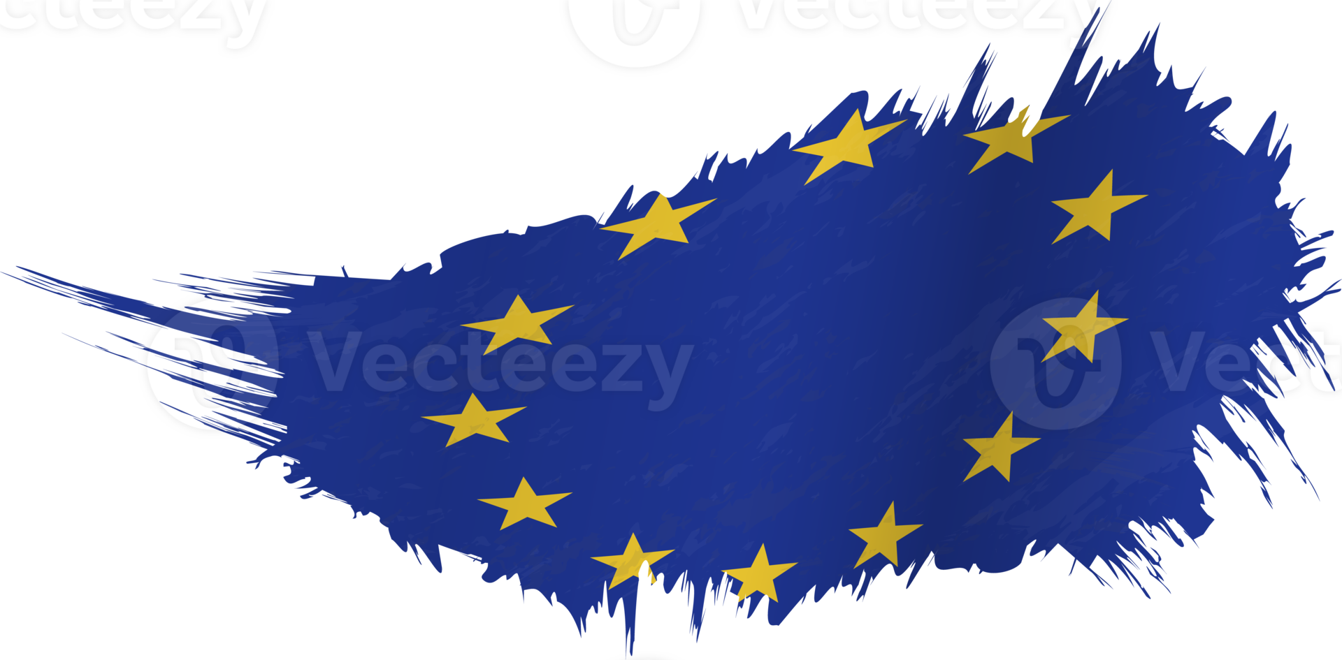 bandera de la unión europea en estilo grunge con efecto ondulante. png