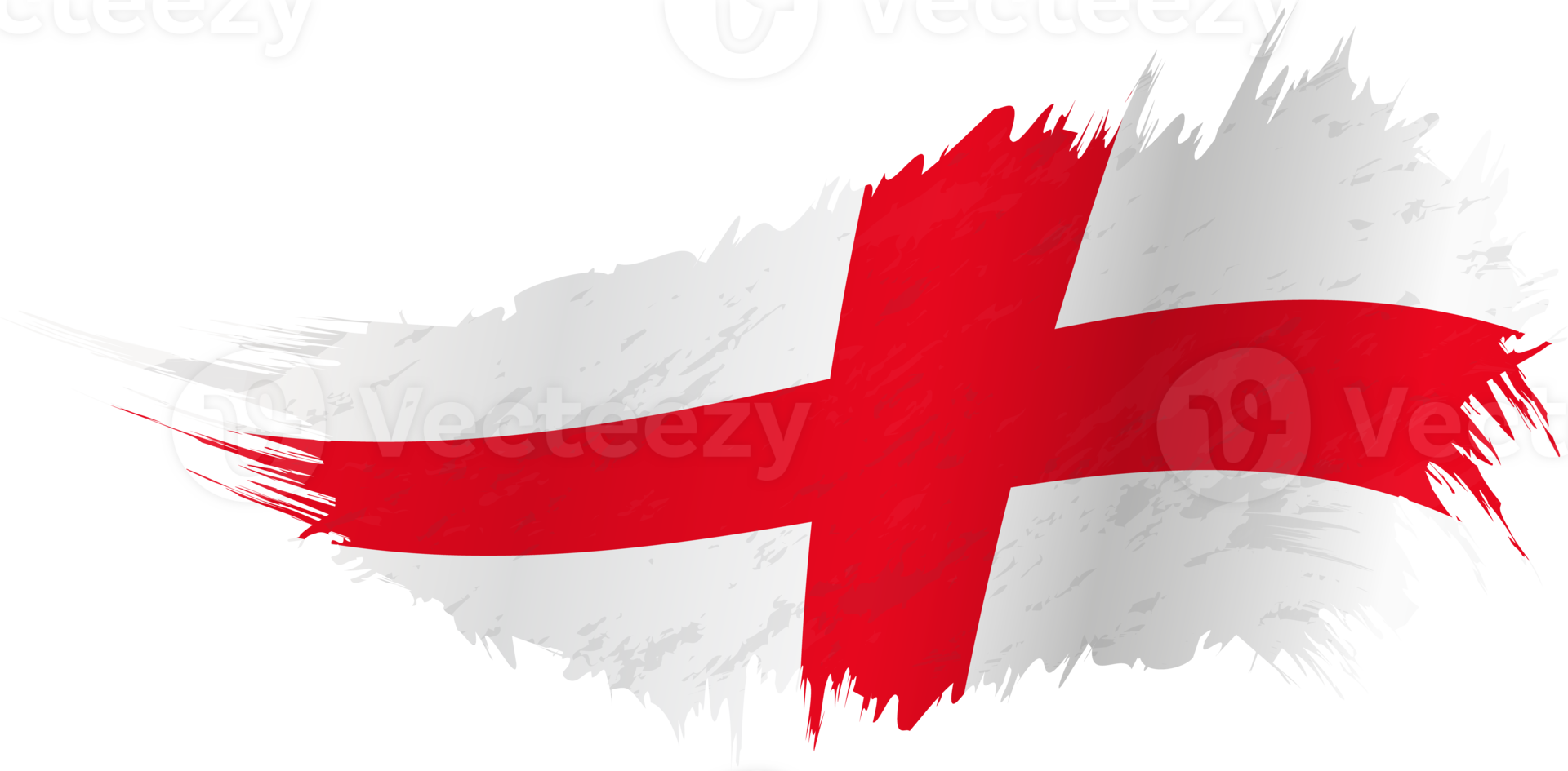 Flag of England in grunge style with waving effect. png