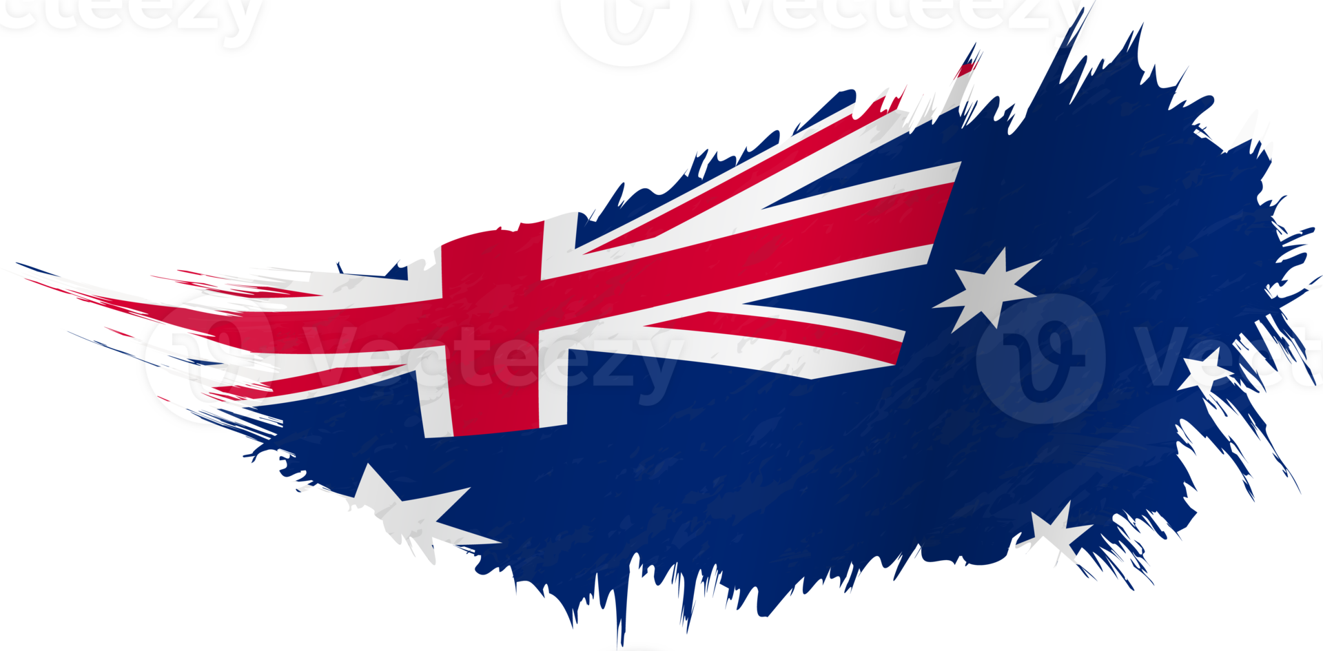 Flag of Australia in grunge style with waving effect. png