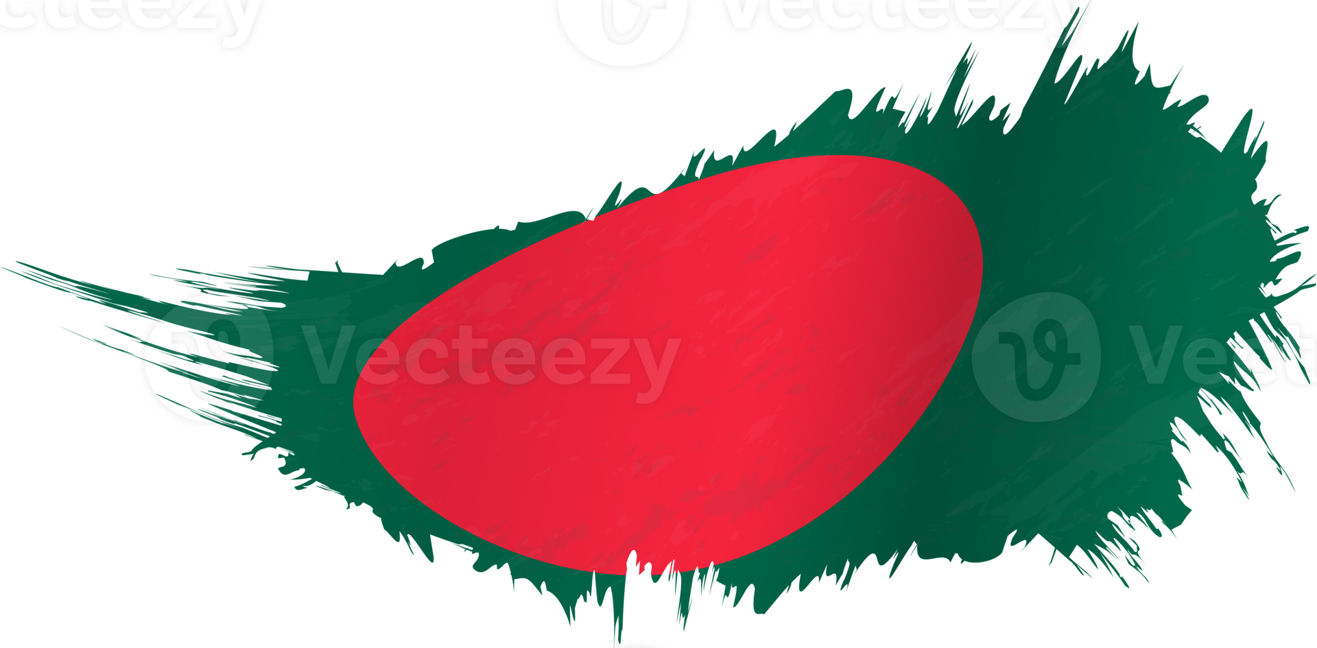 Flag of Bangladesh in grunge style with waving effect. png