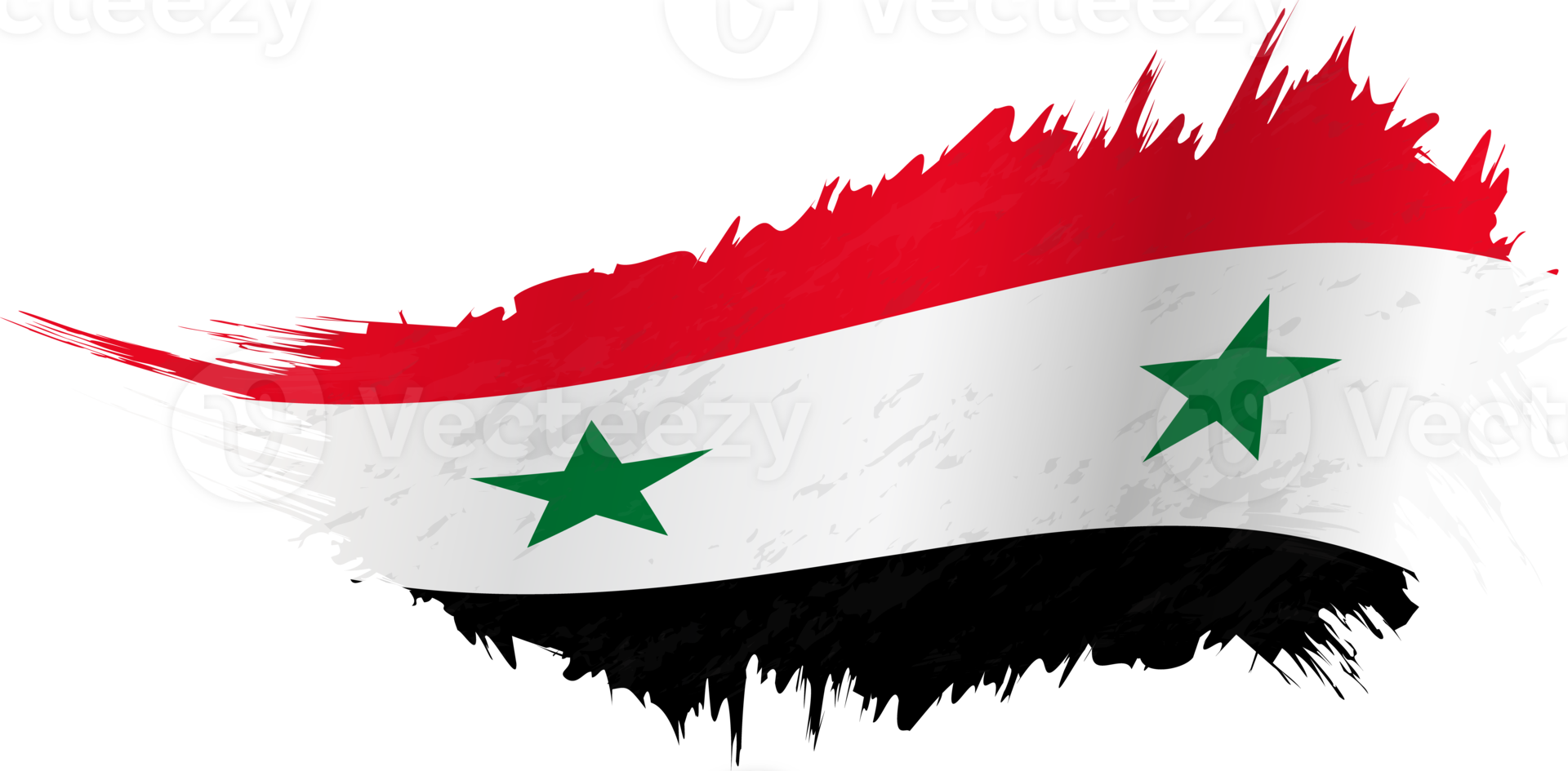 bandera de siria en estilo grunge con efecto ondulante. png