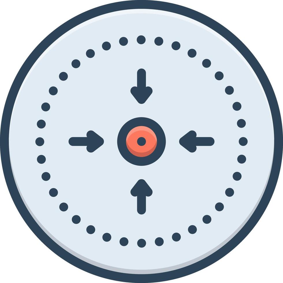 Vector black line icon for point