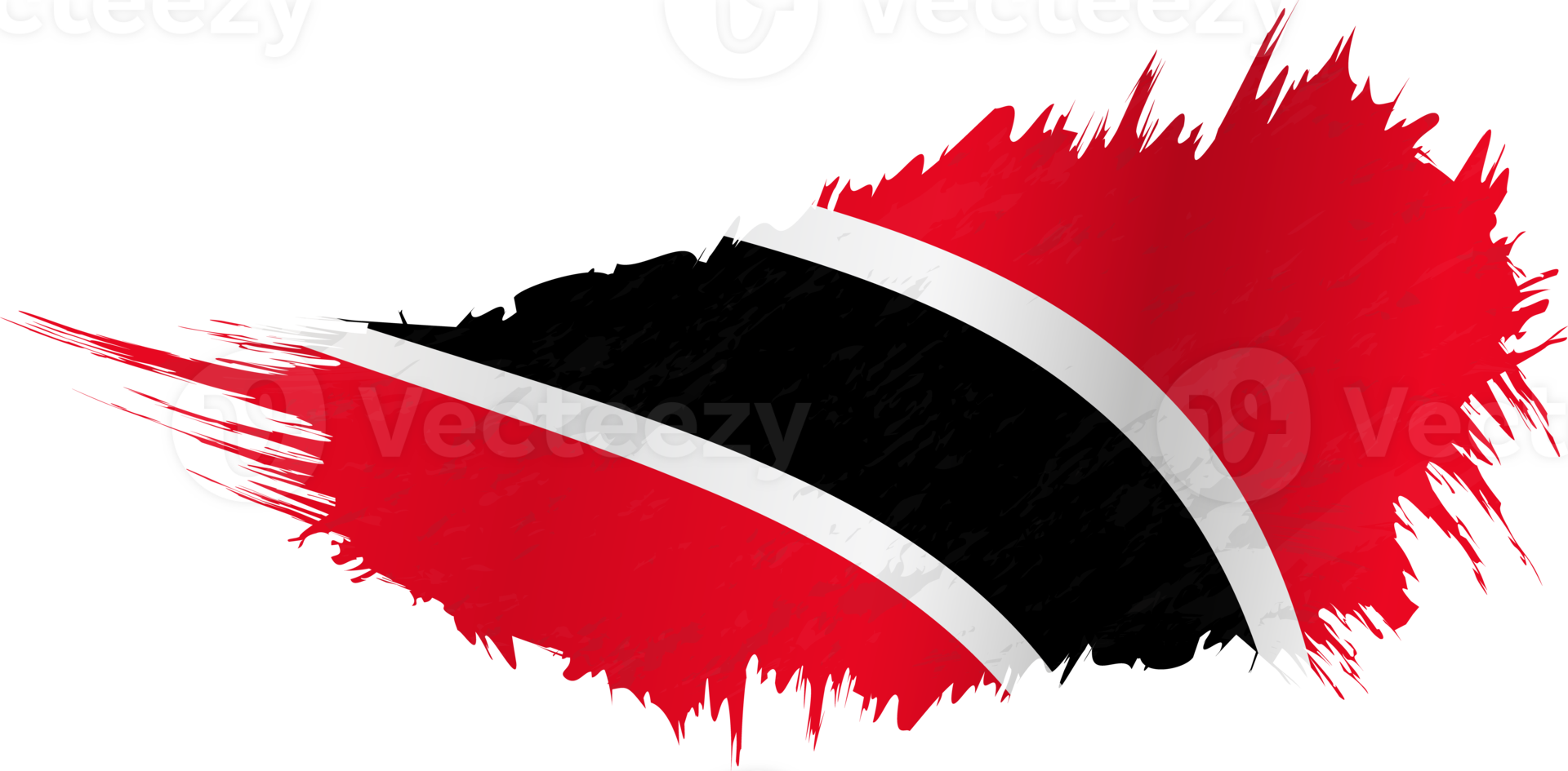 Flag of Trinidad and Tobago in grunge style with waving effect. png