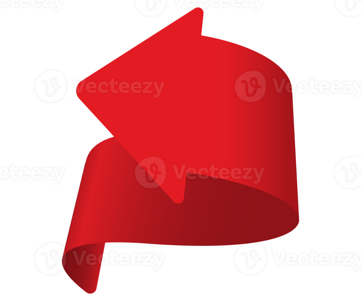 Red arrow. 3D arrow icon. PNG. png