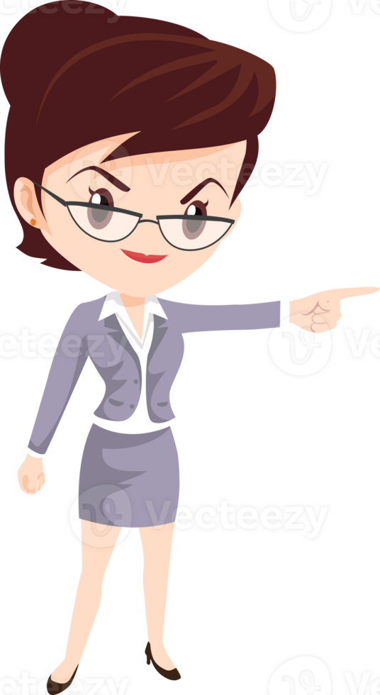 business woman standing character png