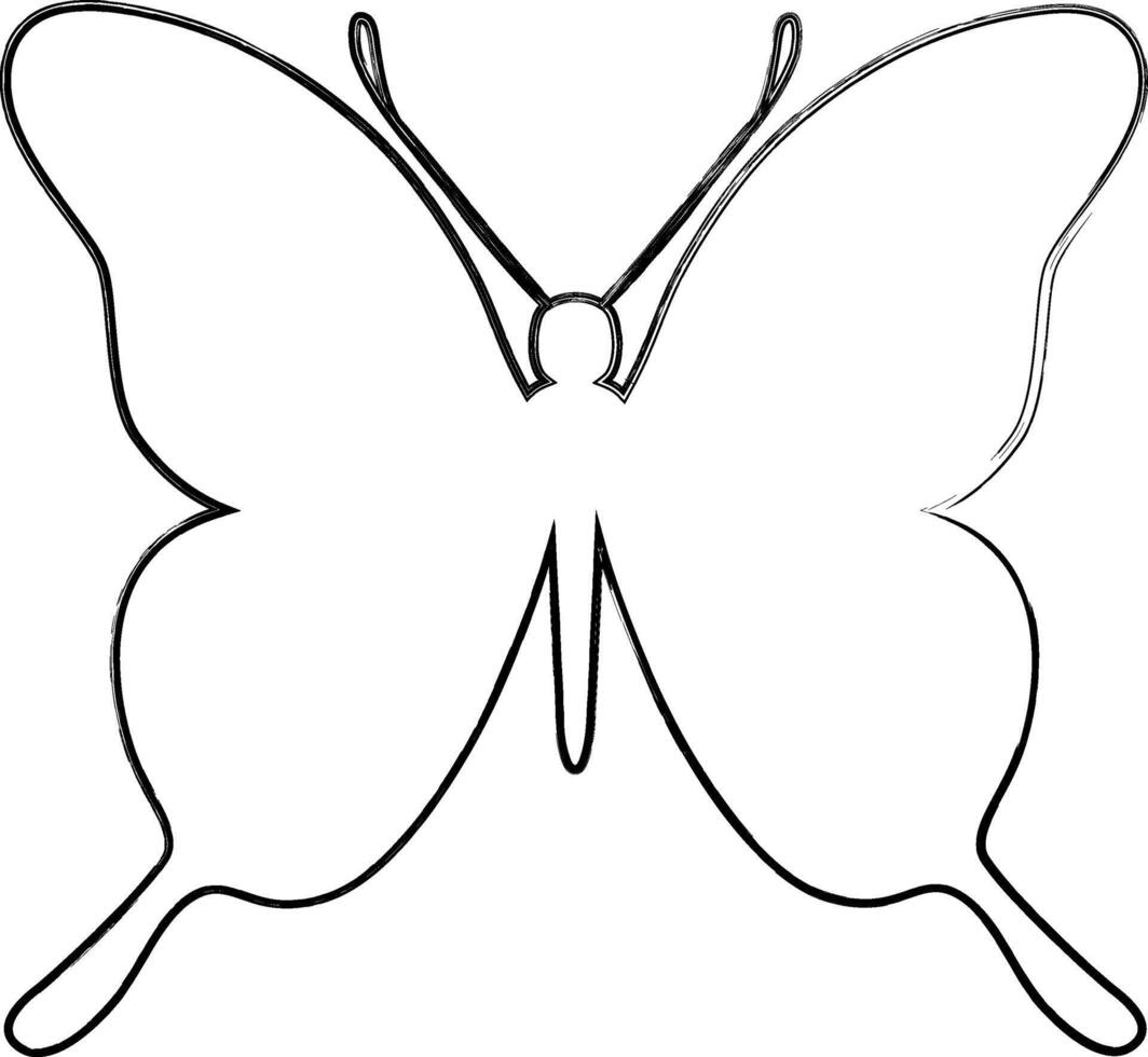 Butterfly drawing for decoration and holiday. vector