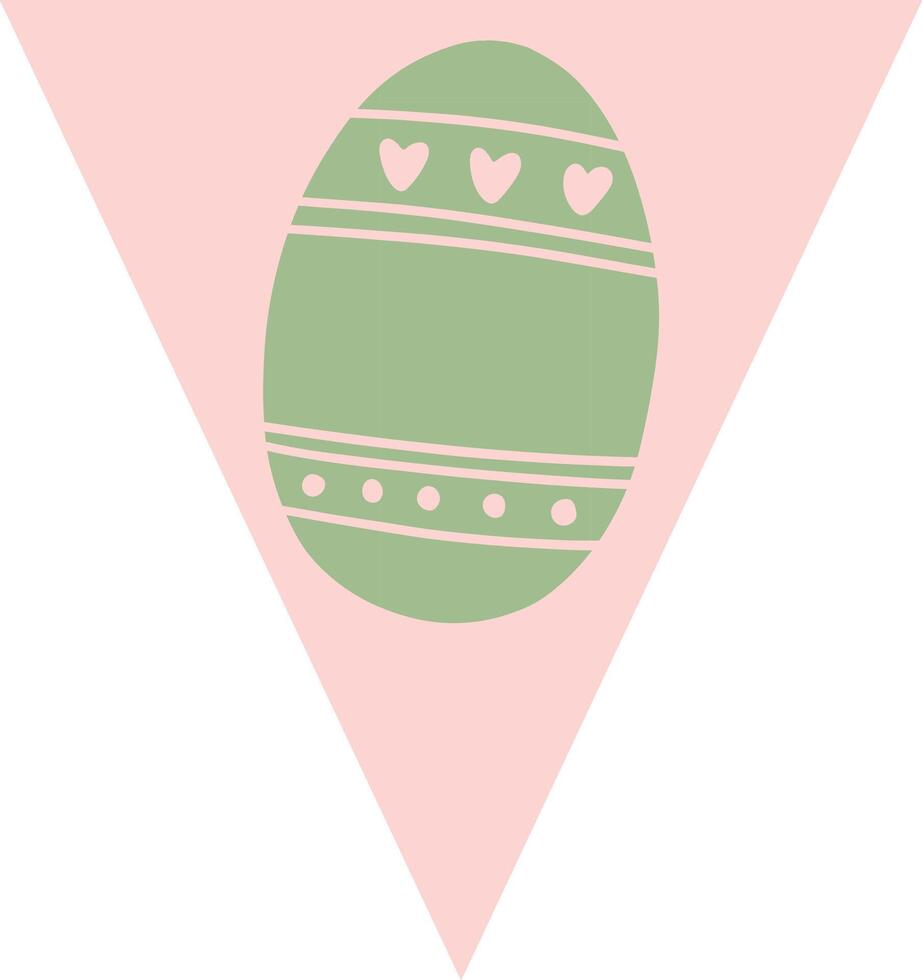 bandera con huevo para Pascua de Resurrección fiesta decoración. vector