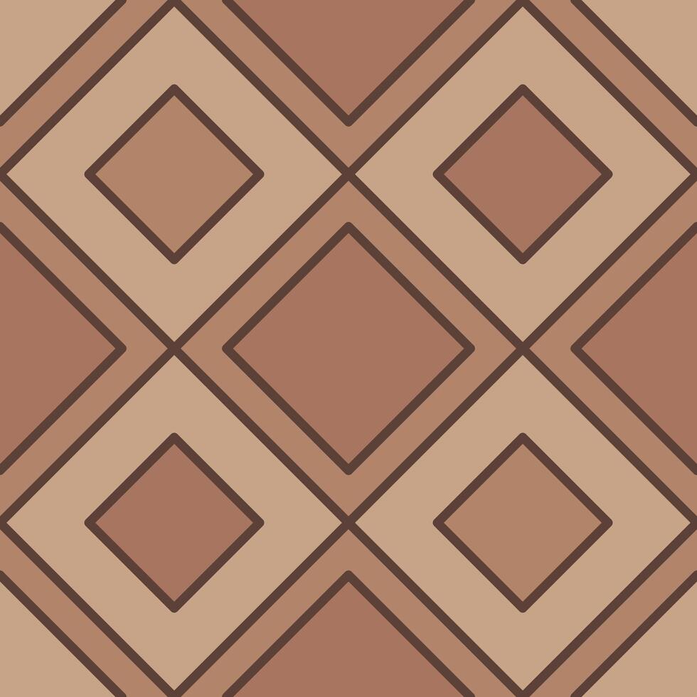 Brown pavement top view pattern with rhombus block vector