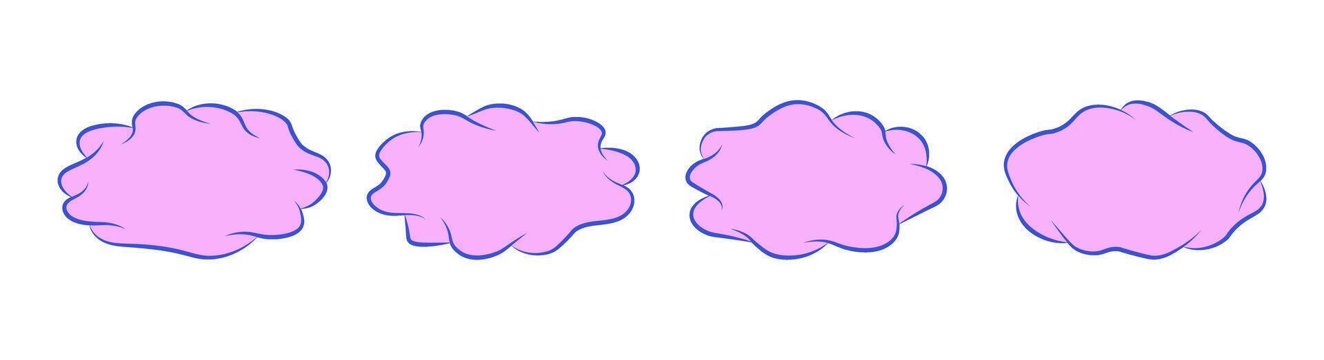 Frame of cartoon clouds. Abstract shapes with copy spase for text vector