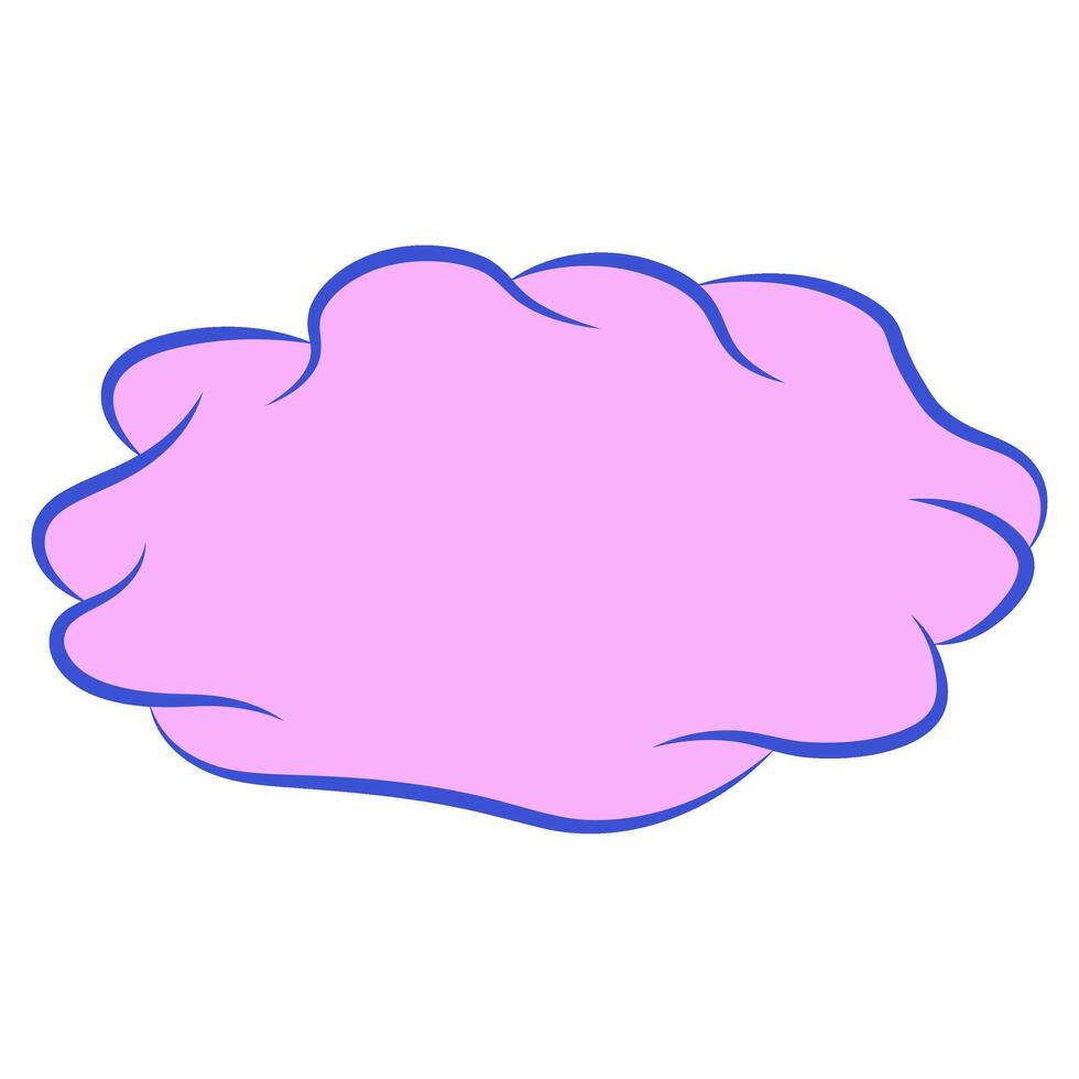 Frame of cartoon cloud. Abstract shape with copy spase for text. Vector illustration