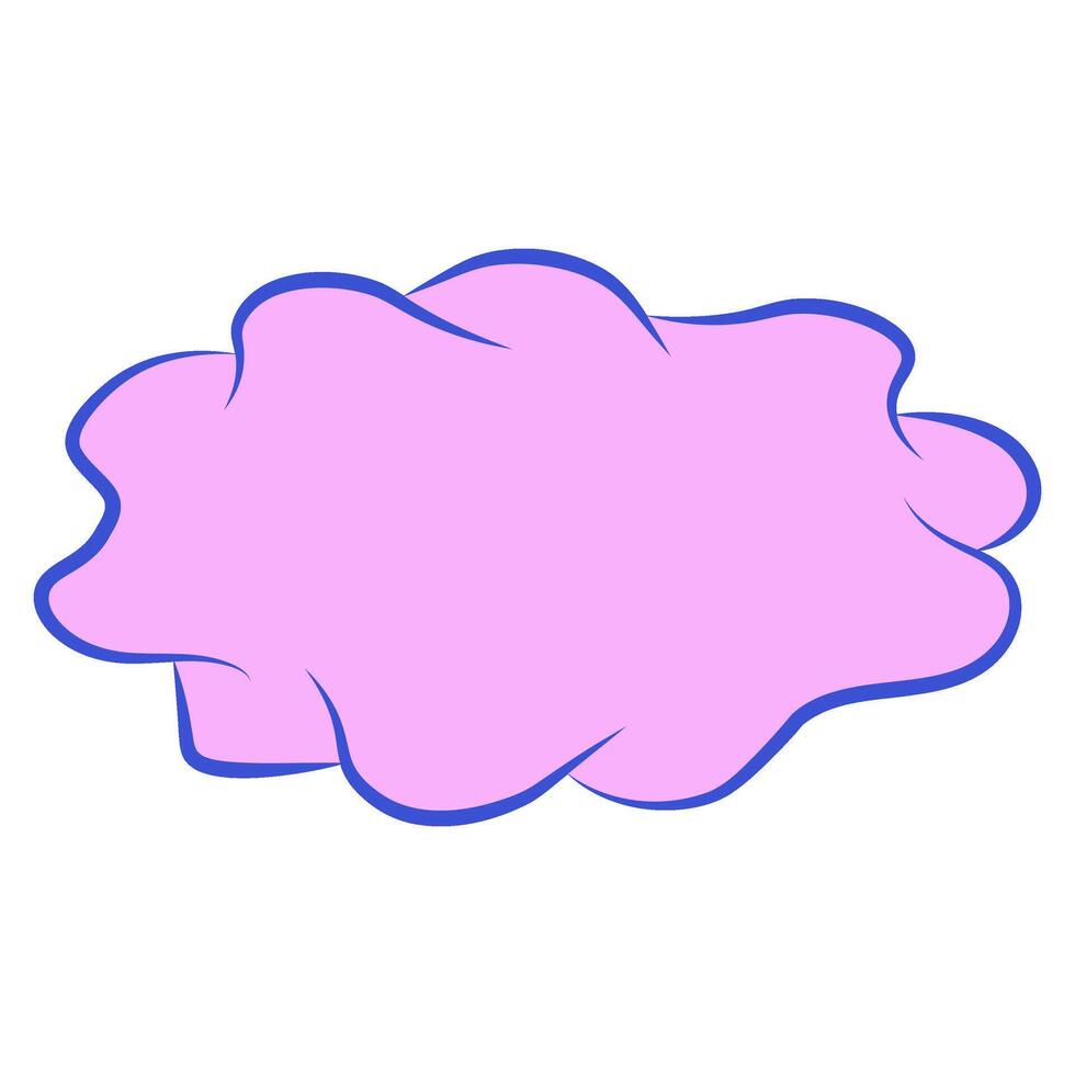 Frame of cartoon cloud. Abstract shape with copy spase for text. Vector illustration