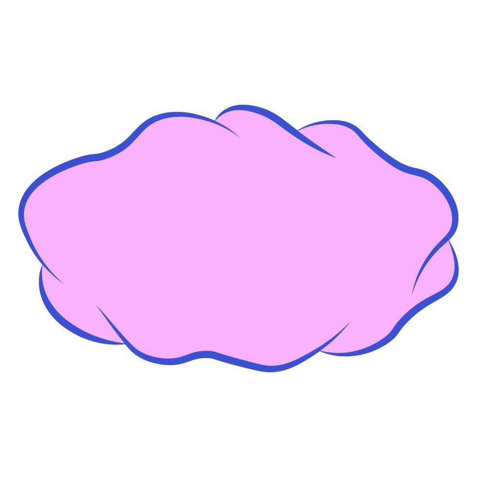 marco de dibujos animados nube. resumen forma con Copiar spase para texto. vector ilustración