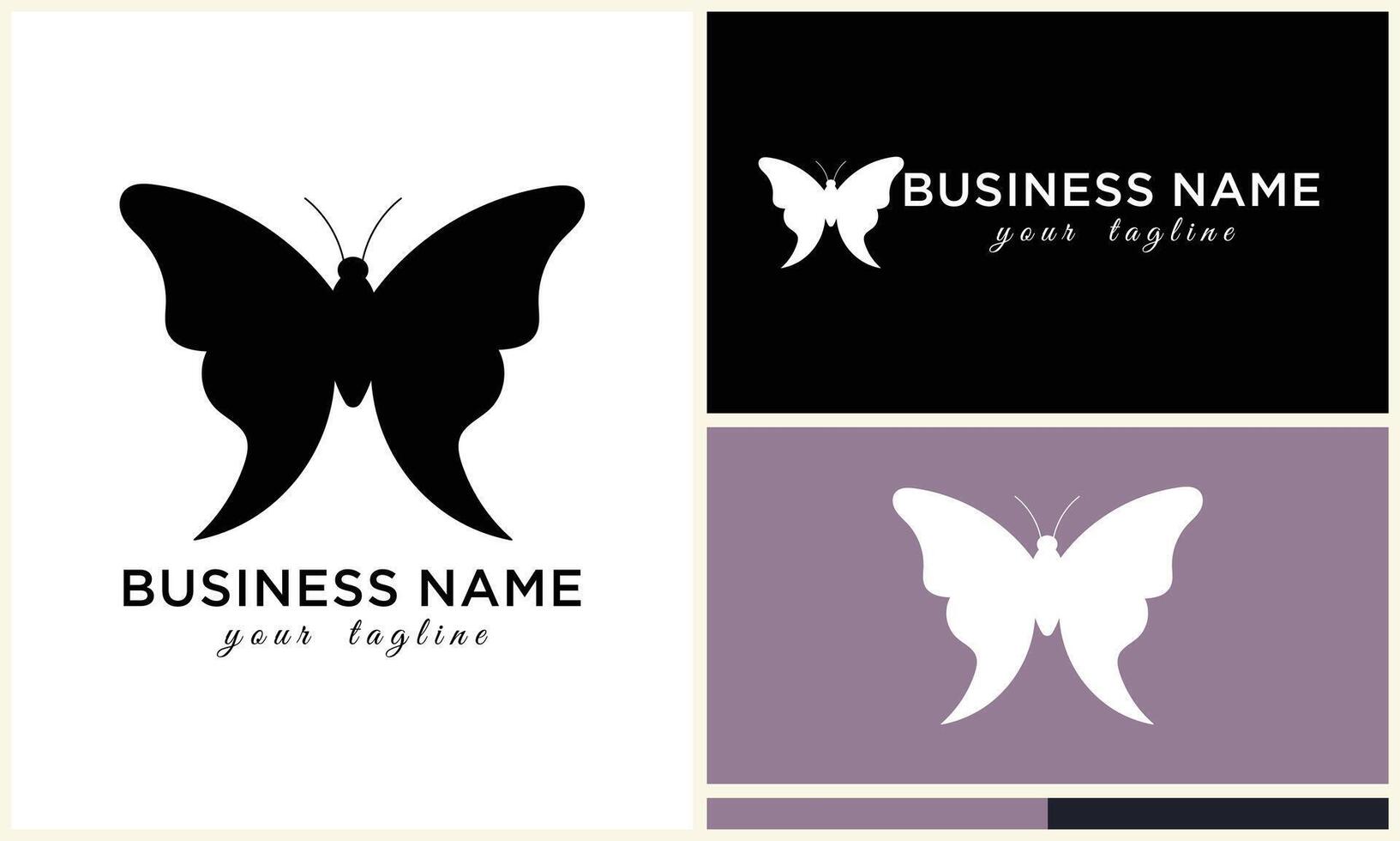 silhouette vector butterfly logo template