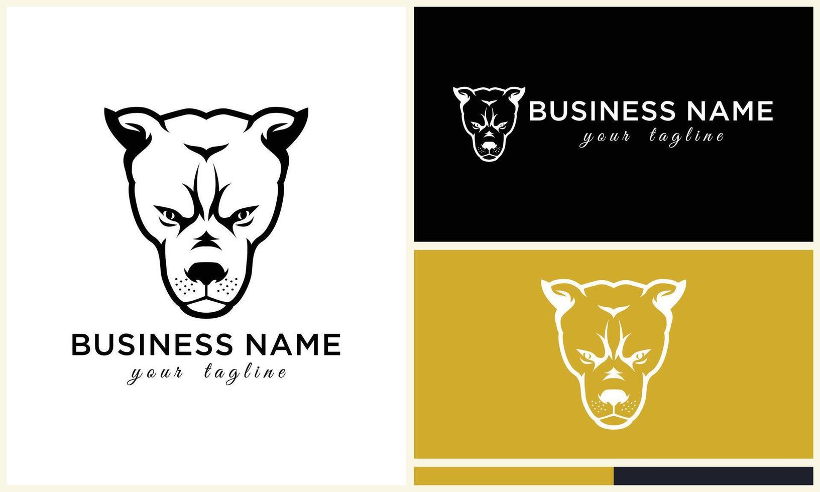 line head bulldog logo template vector