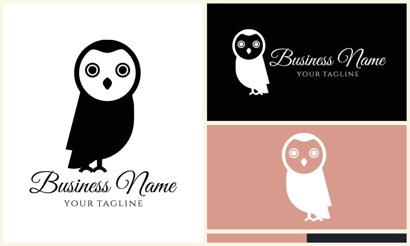 silhouette vector owl logo template