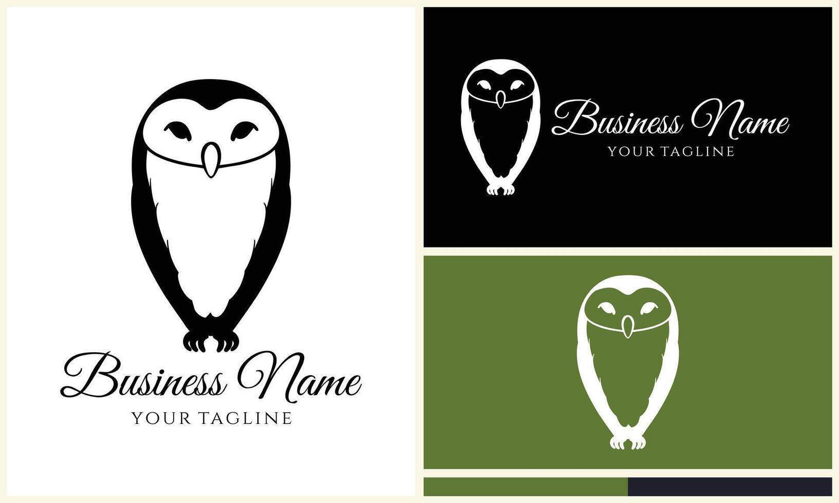 silhouette vector owl logo template