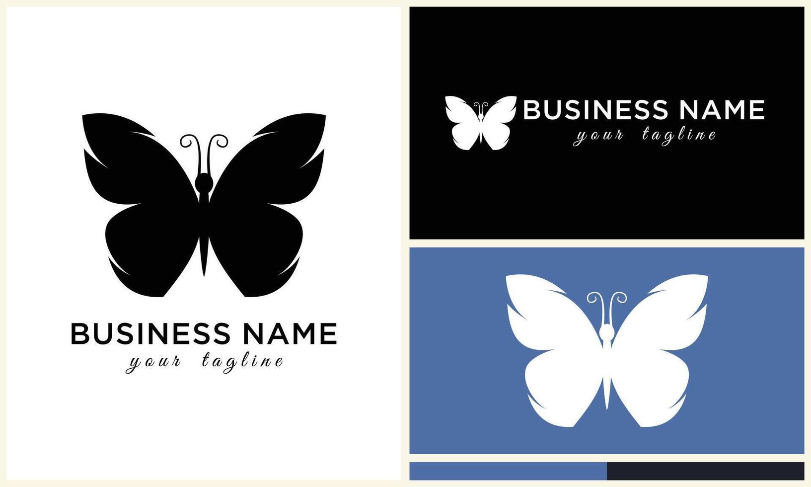 silhouette vector butterfly logo template