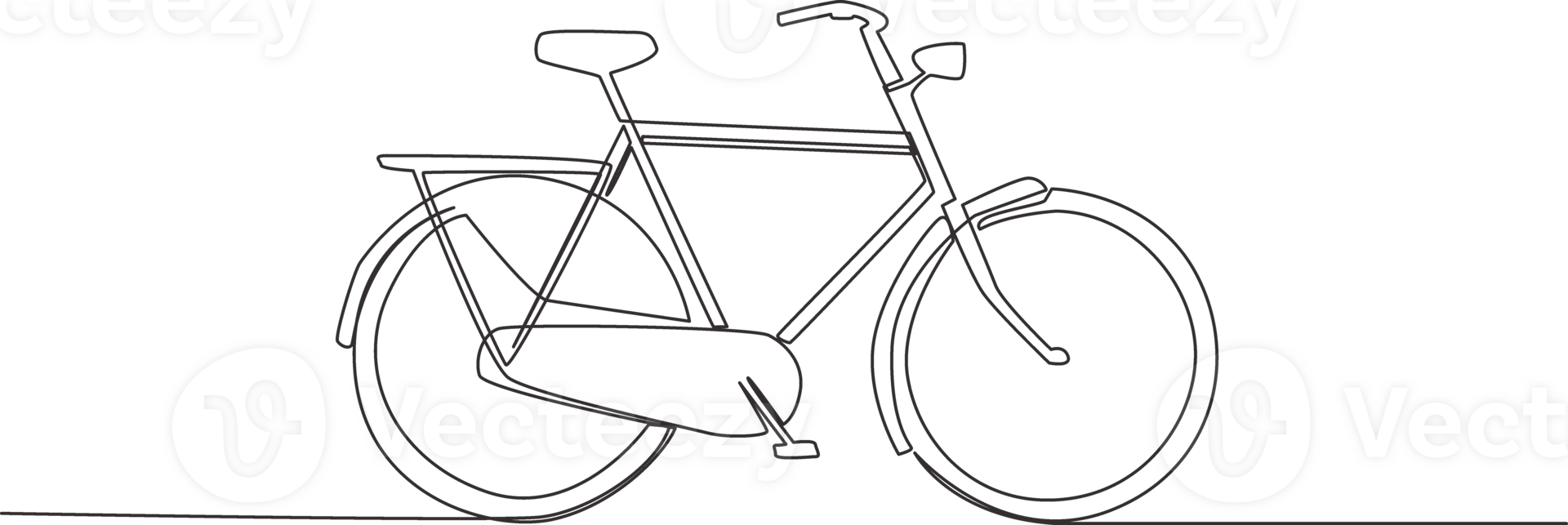 single doorlopend lijn tekening van oud klassiek roadster fiets. wijnoogst fiets concept. een lijn trek ontwerp illustratie png