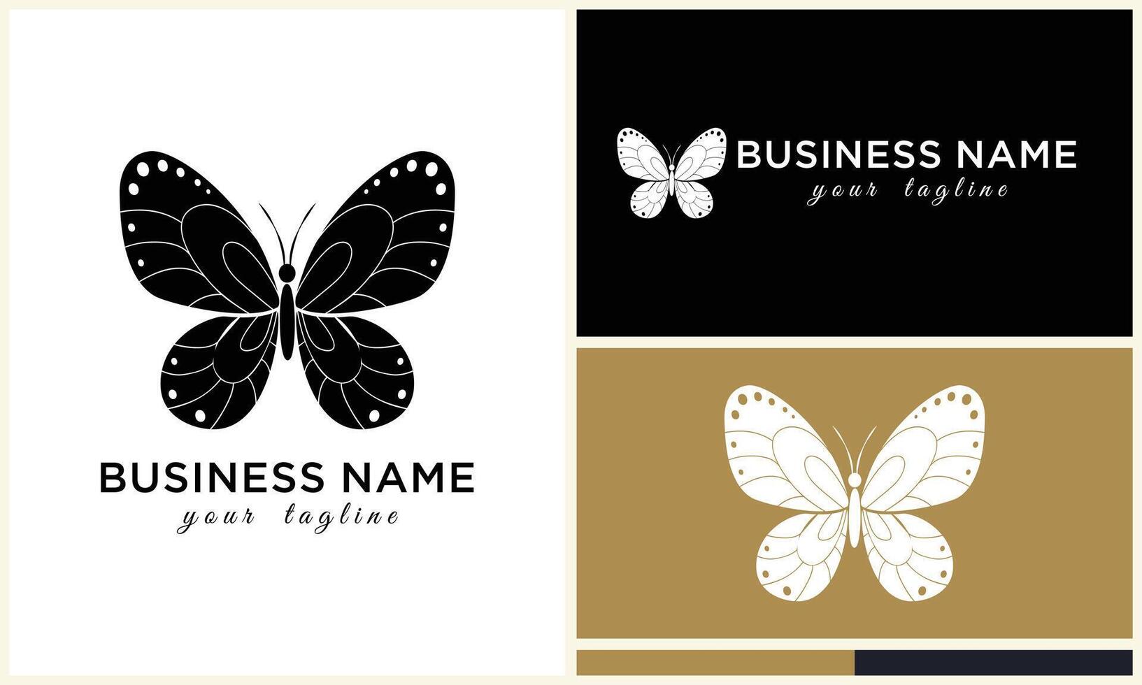 silhouette vector butterfly logo template