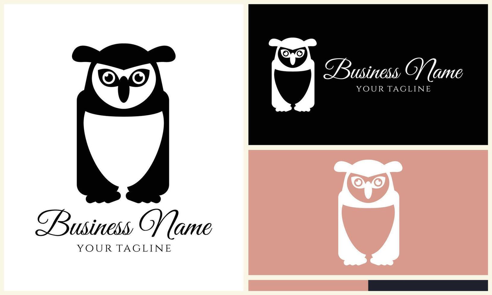 silhouette vector owl logo template