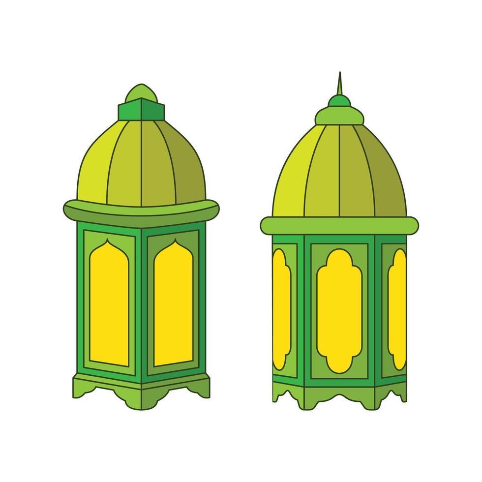 Arabic style lantern vector