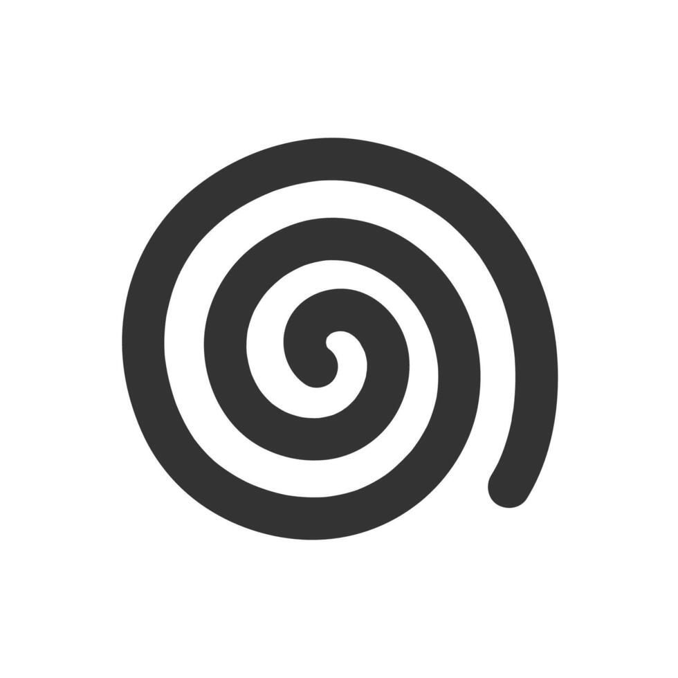 espiral forma aislado vector ilustración.