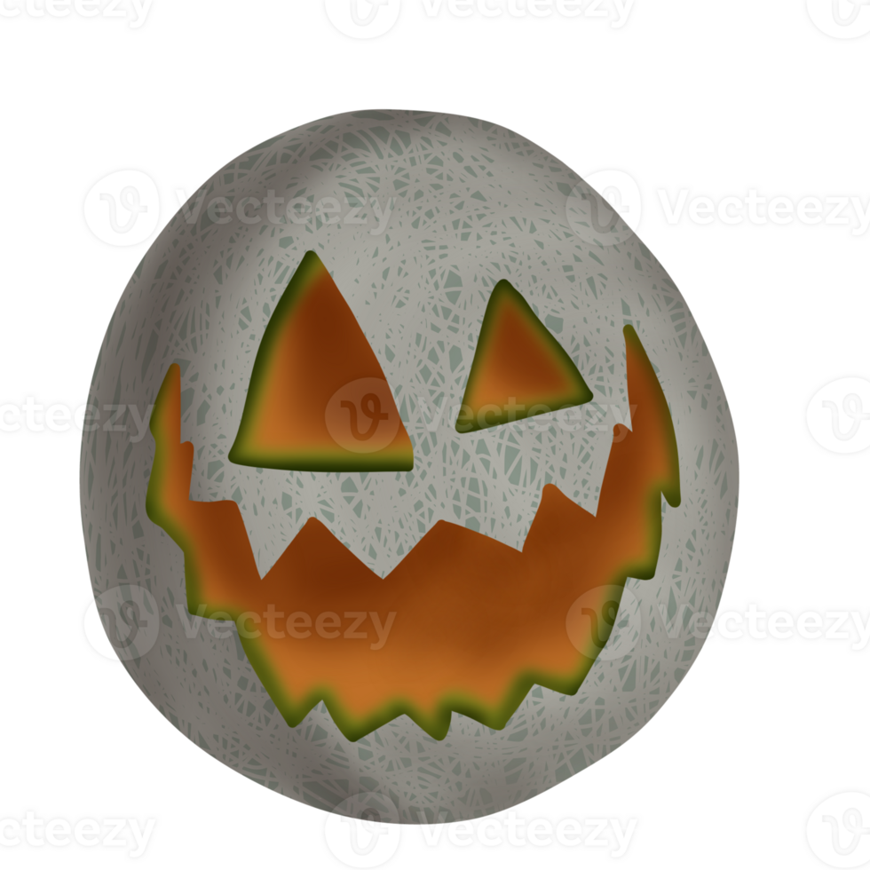 Illustration von Melone Obst mit Lächeln zum Halloween Urlaub Design png