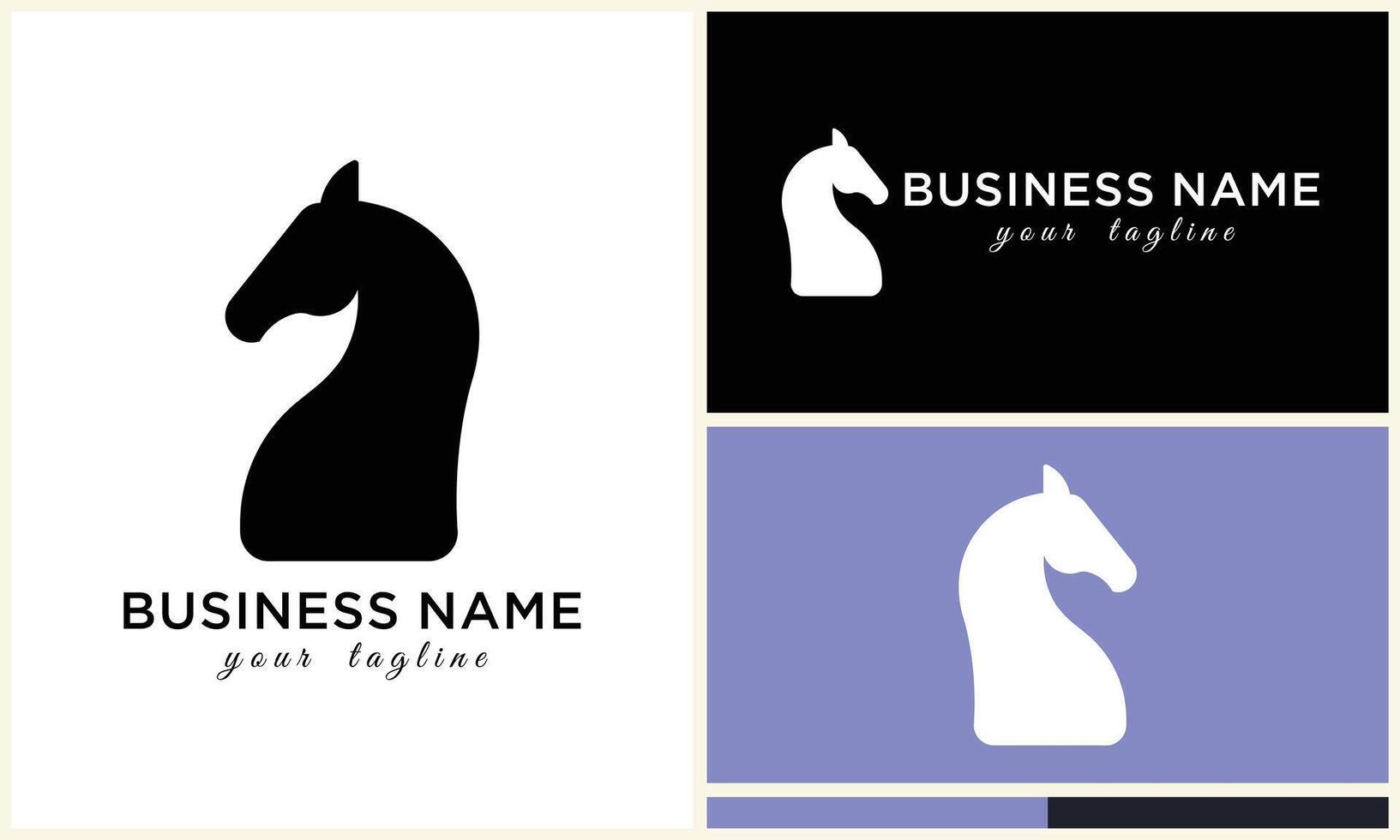 line horse head logo design vector