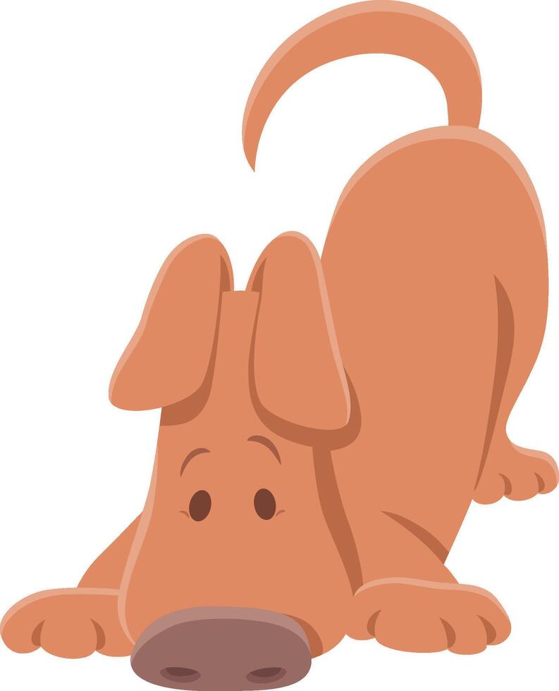 cute cartoon brown dog animal character vector