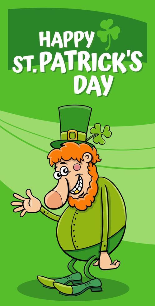 Saint Patrick Day design with Leprechaun with clover vector