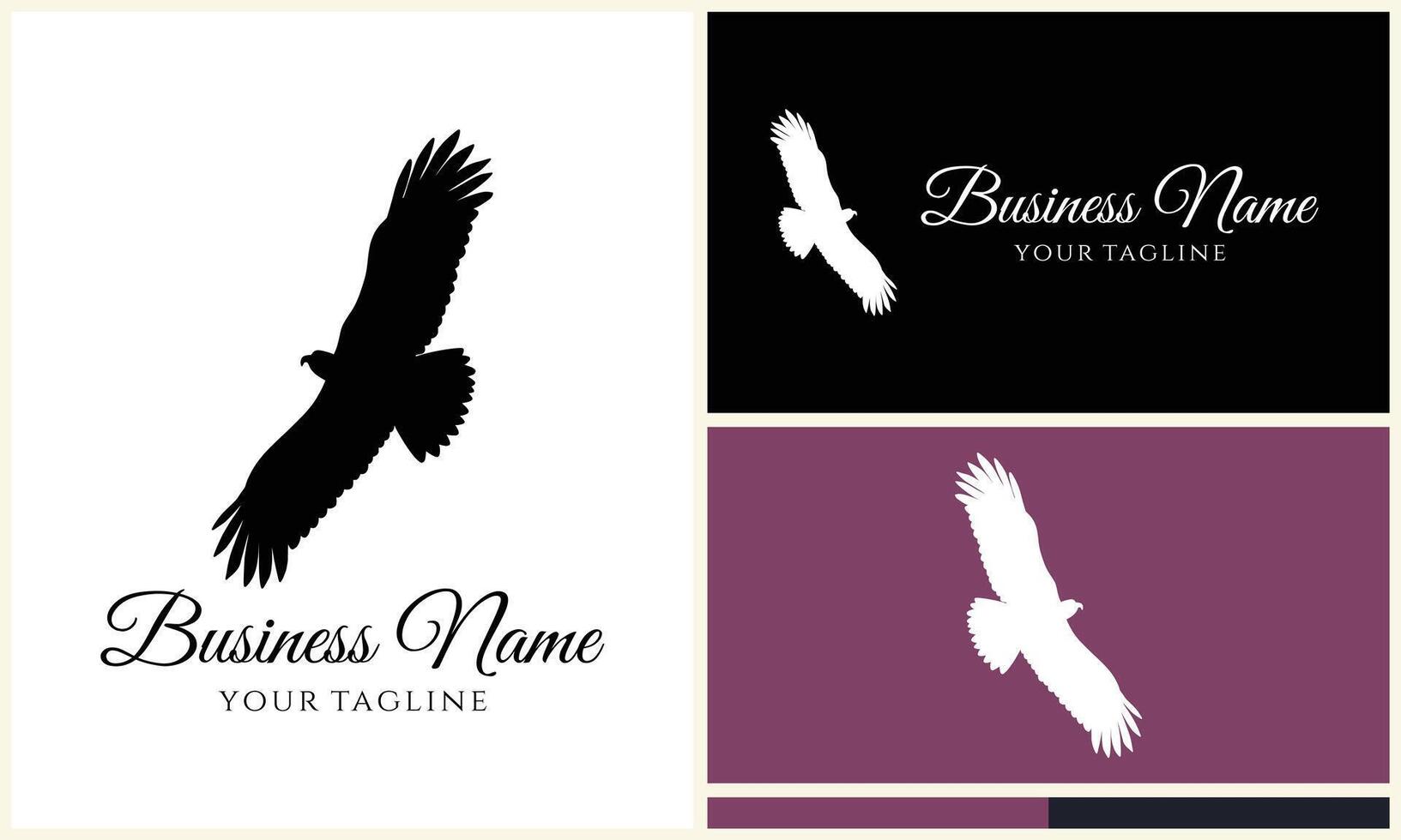 silhouette  eagle head logo template vector