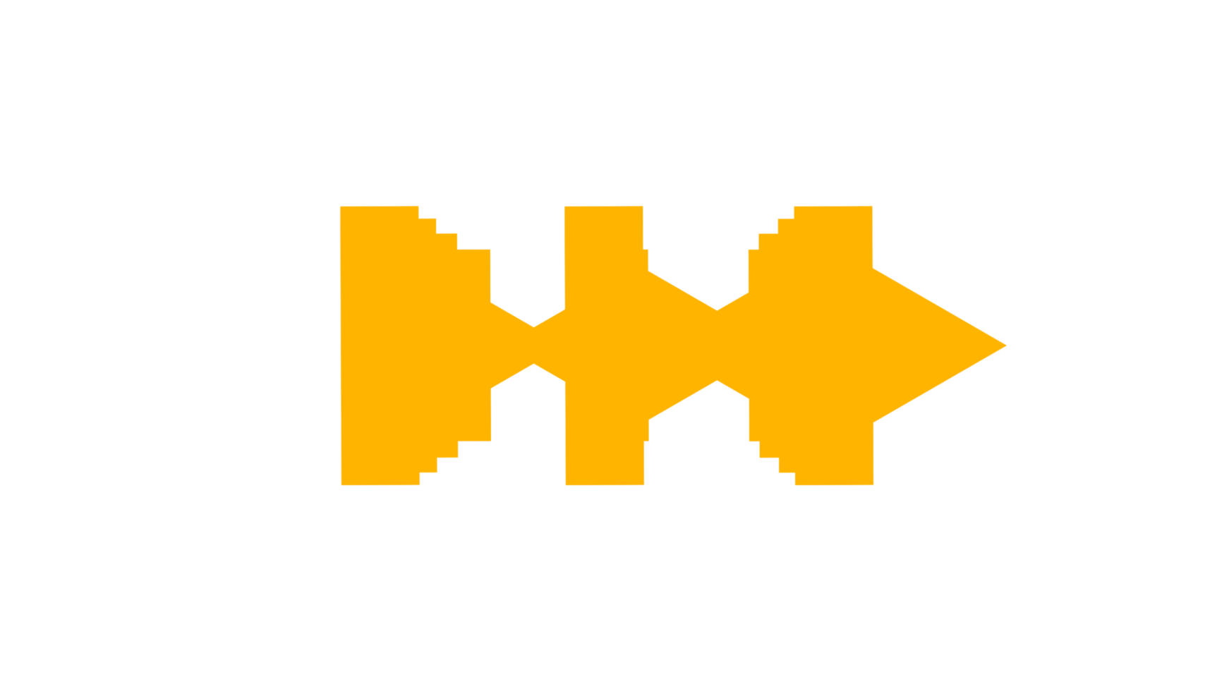 a pixelated yellow arrow pointing to the right png