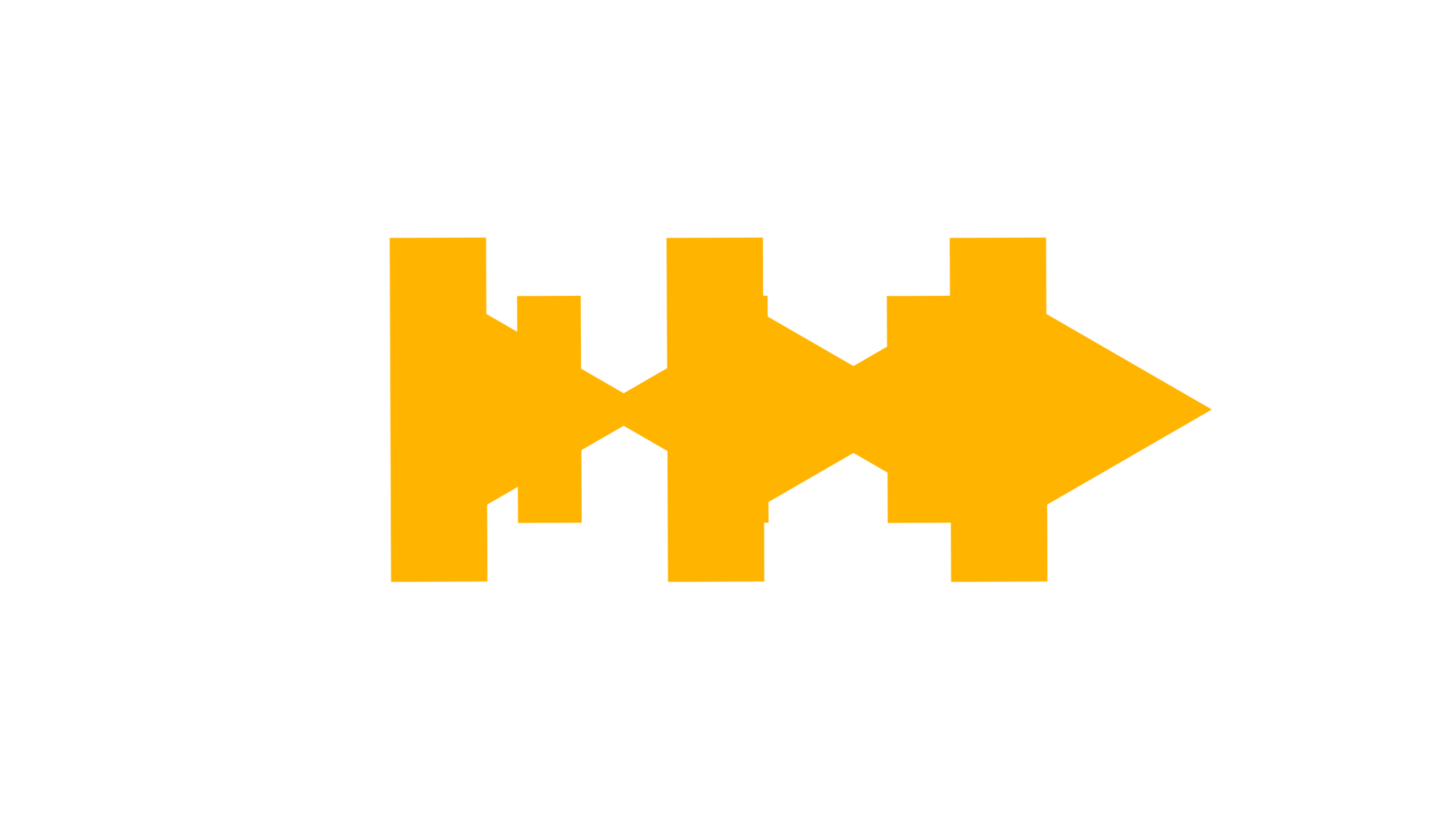 un amarillo flecha icono en un transparente antecedentes png