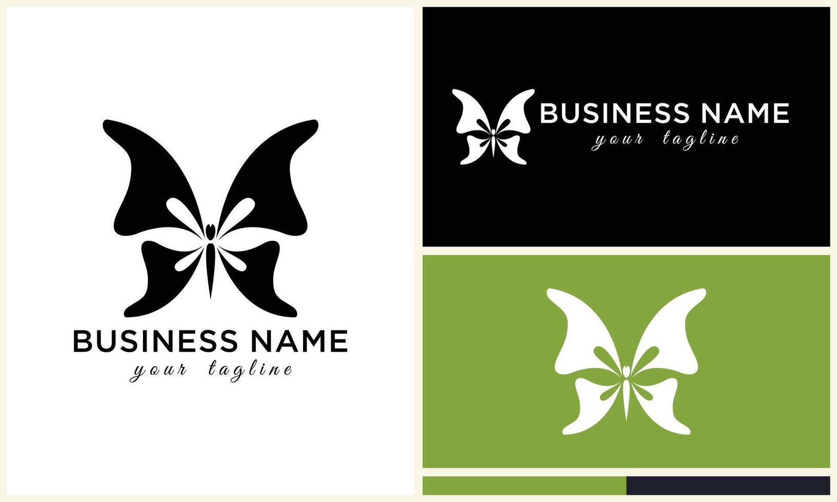 silhouette vector butterfly logo template