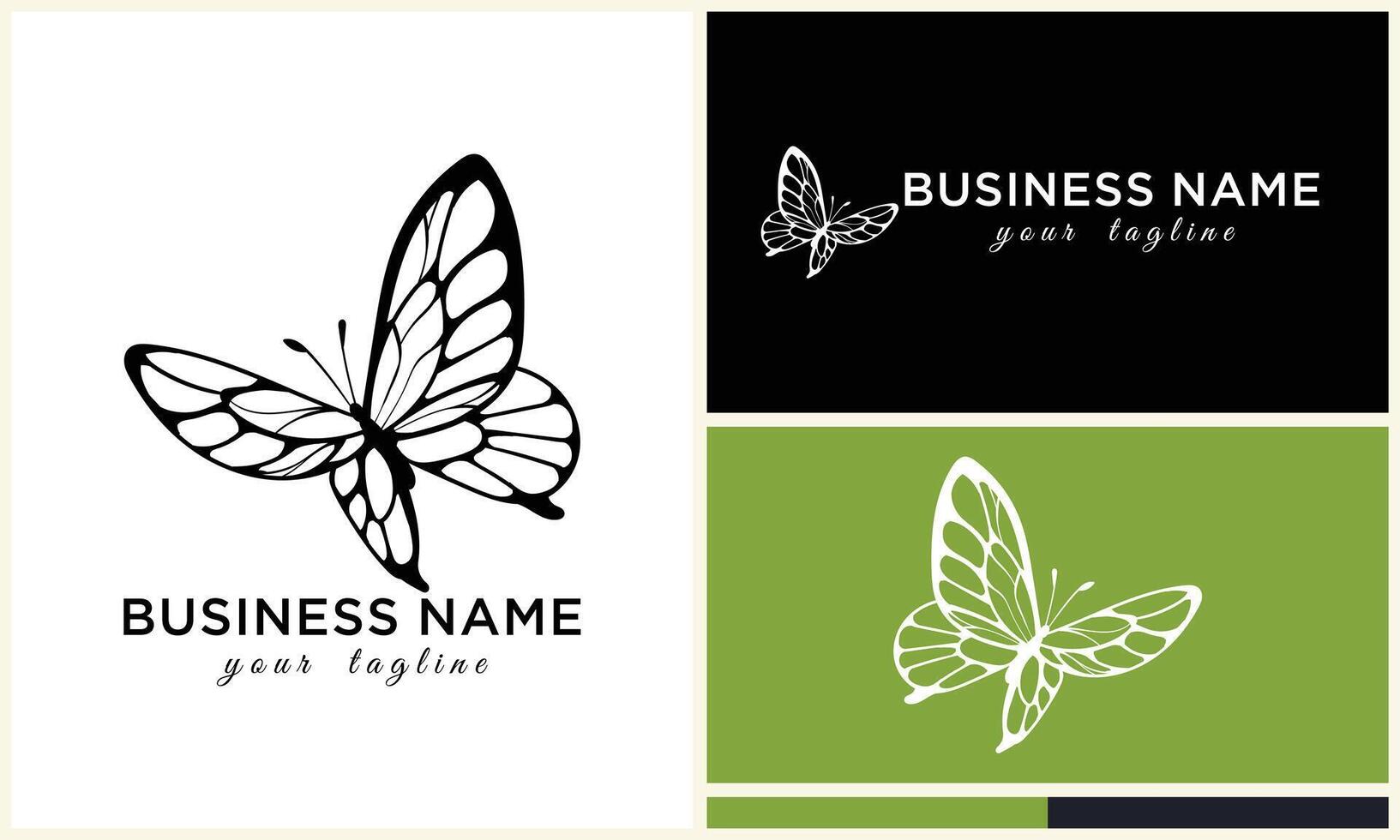 silhouette vector butterfly logo template