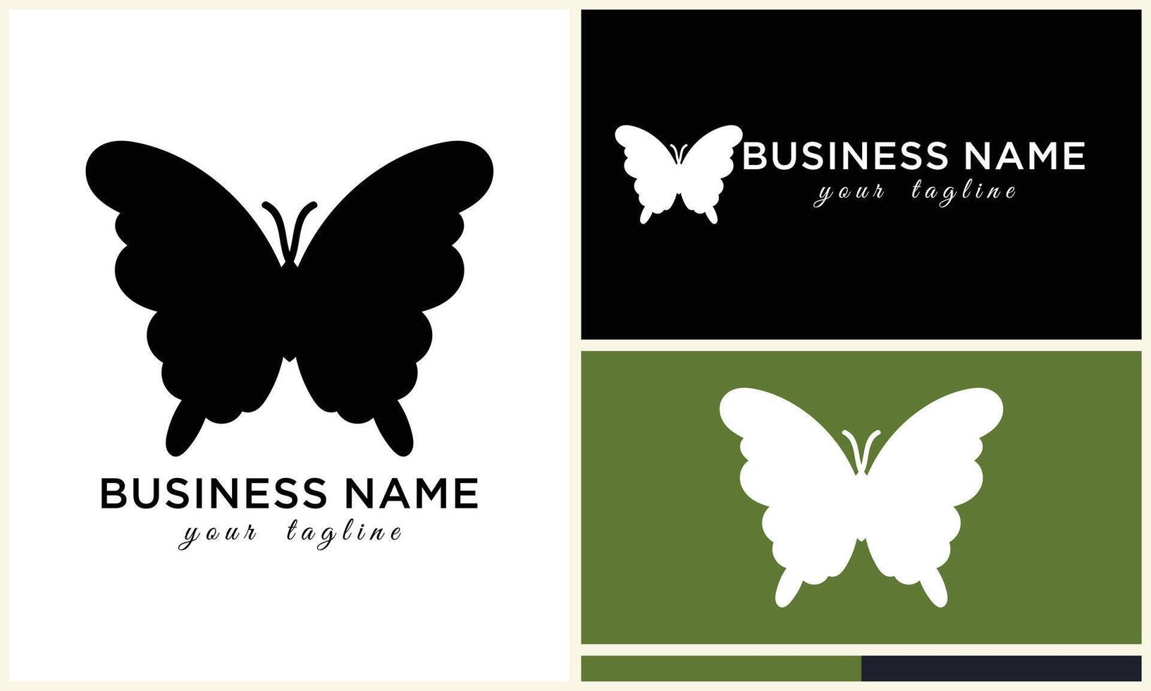 silhouette vector butterfly logo template