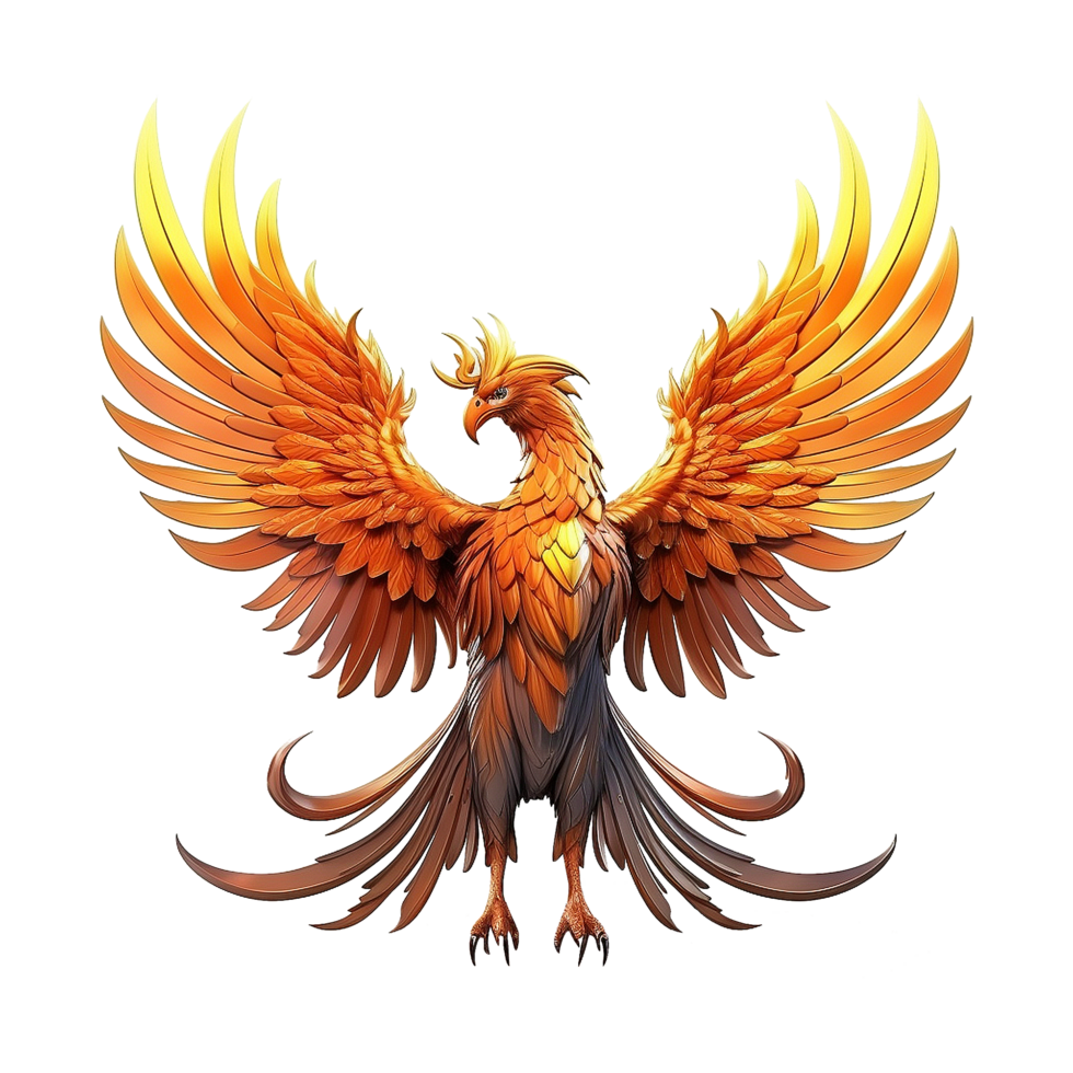 AI generated Phoenix bird isolated on transparent background png