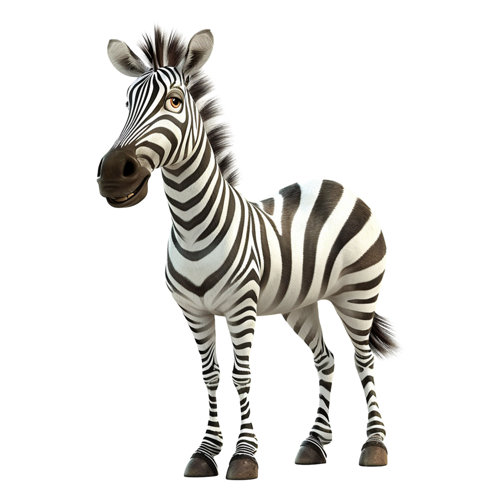 AI generated Zebra isolated on transparent background png