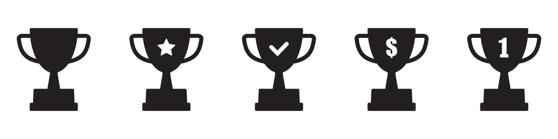 Trophy icon. Trophy cup, winner cup, victory cup vector icon. Reward symbol sign for web and mobile.