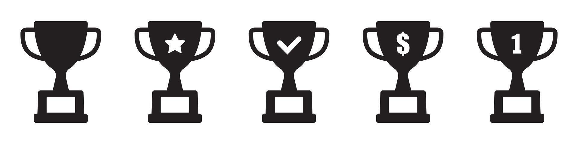 Trophy icon. Trophy cup, winner cup, victory cup vector icon. Reward symbol sign for web and mobile.