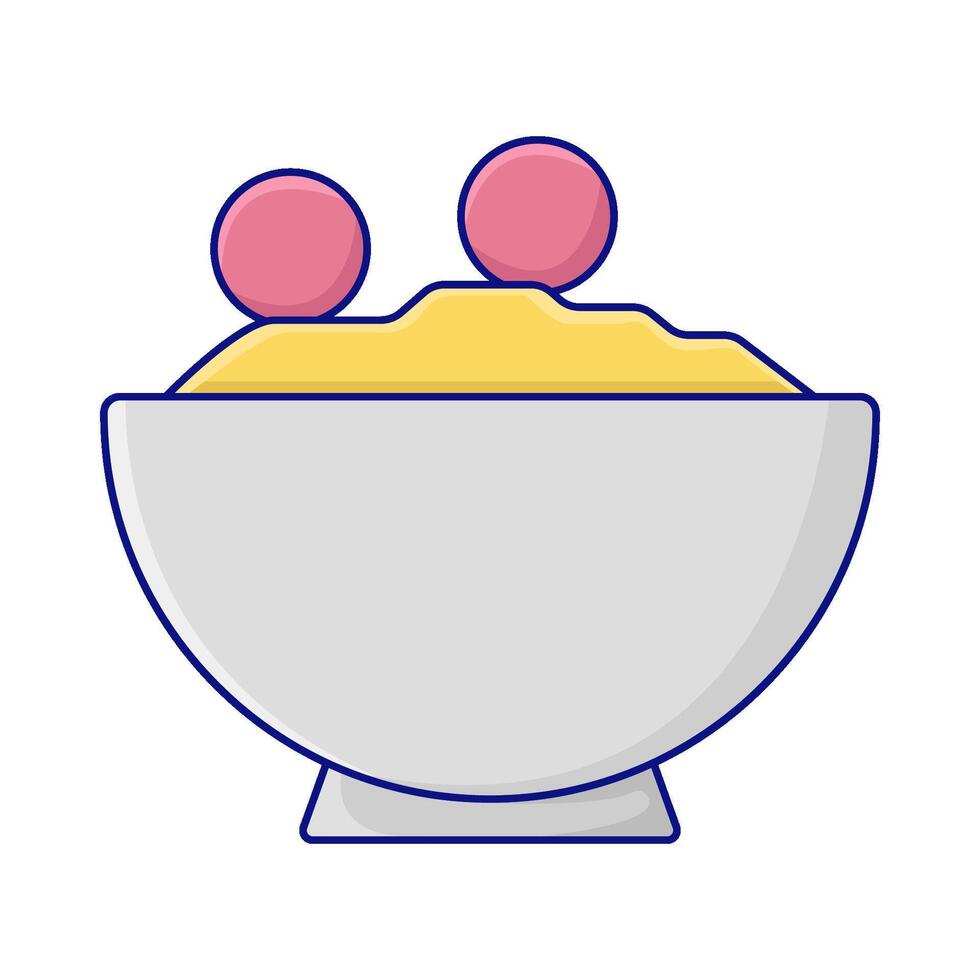 cereal in bowl illustration vector