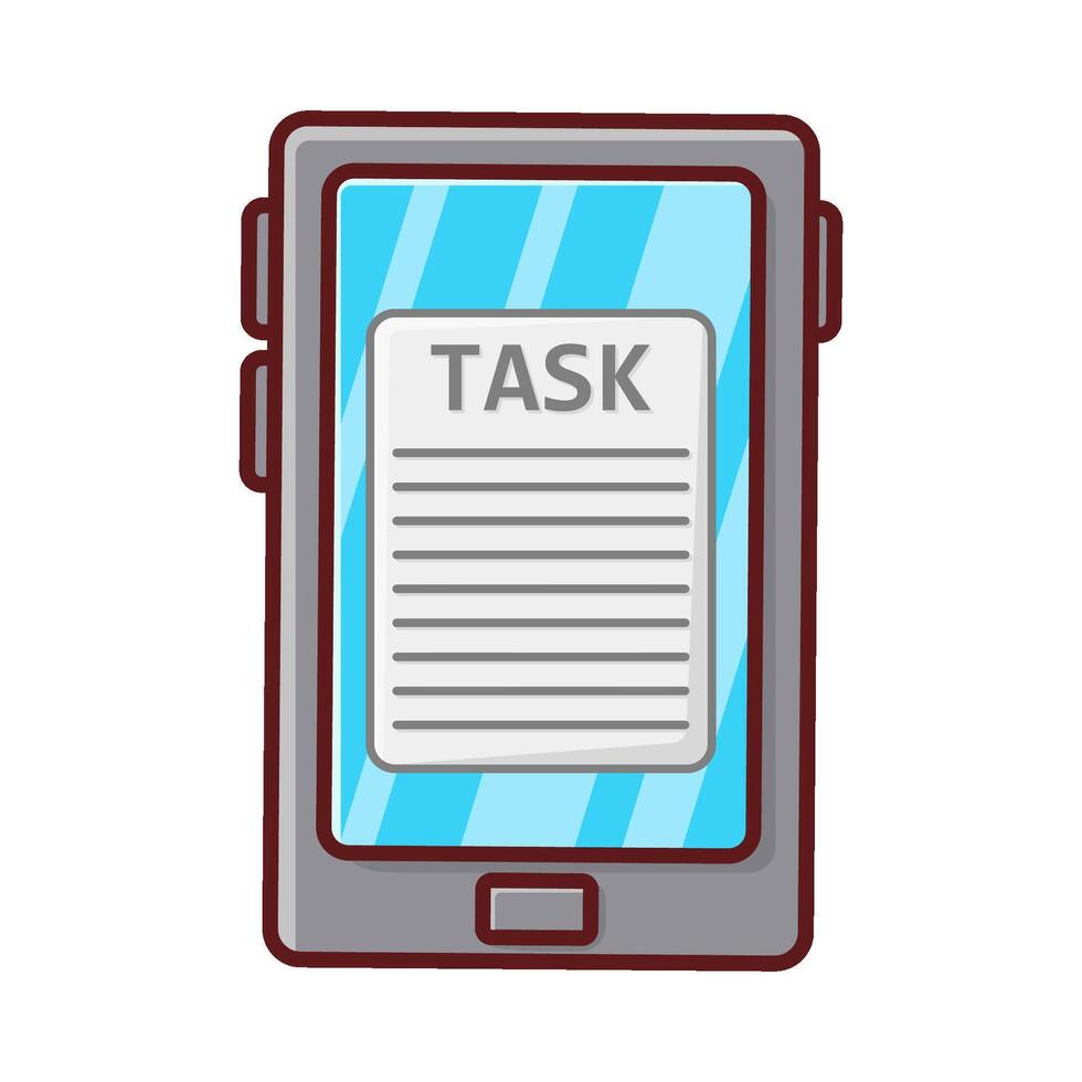 task list in mobile phone illustration vector