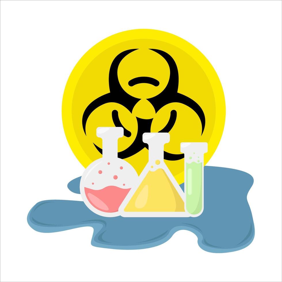 radiation, potion with water radiation illustration vector
