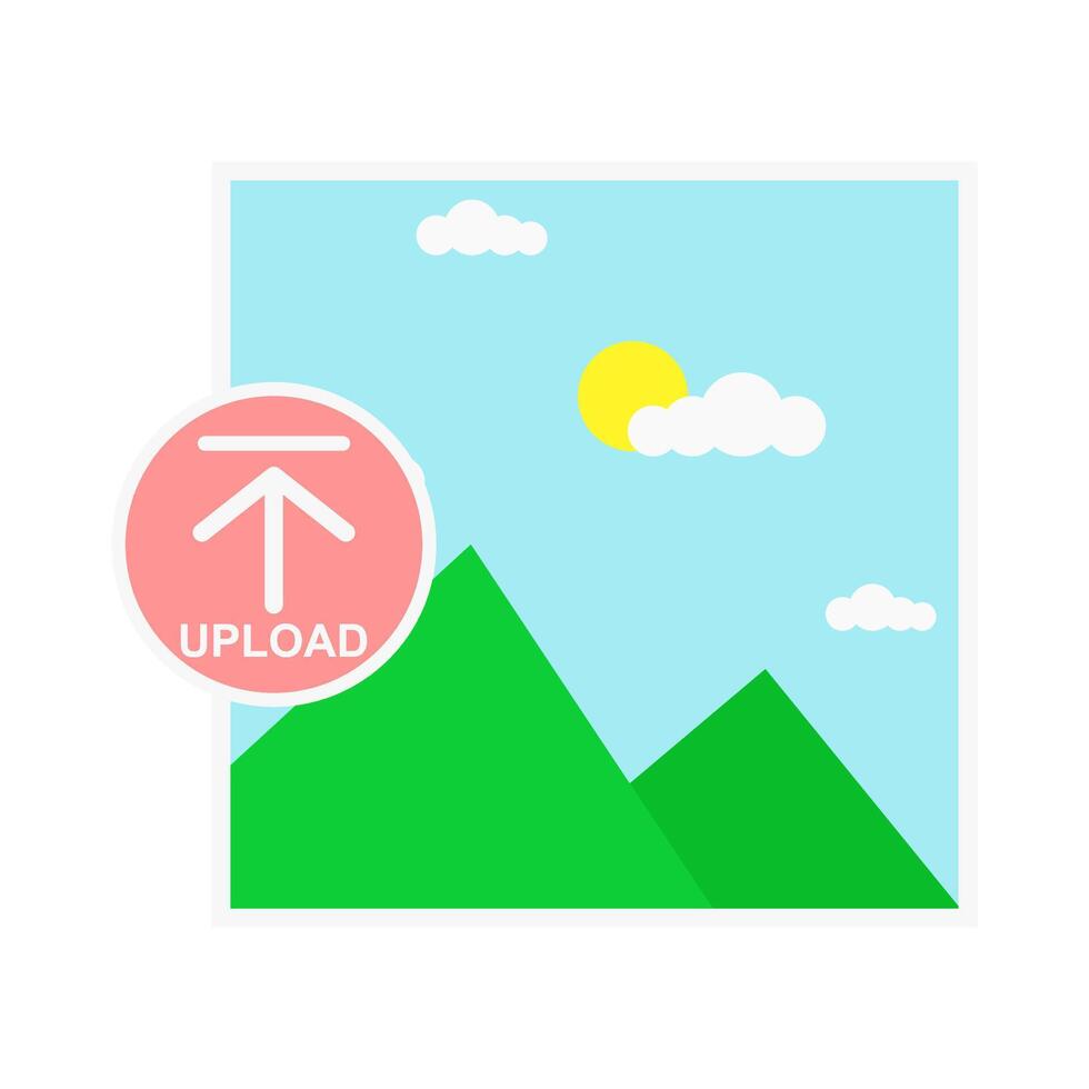 upload picture illustration vector