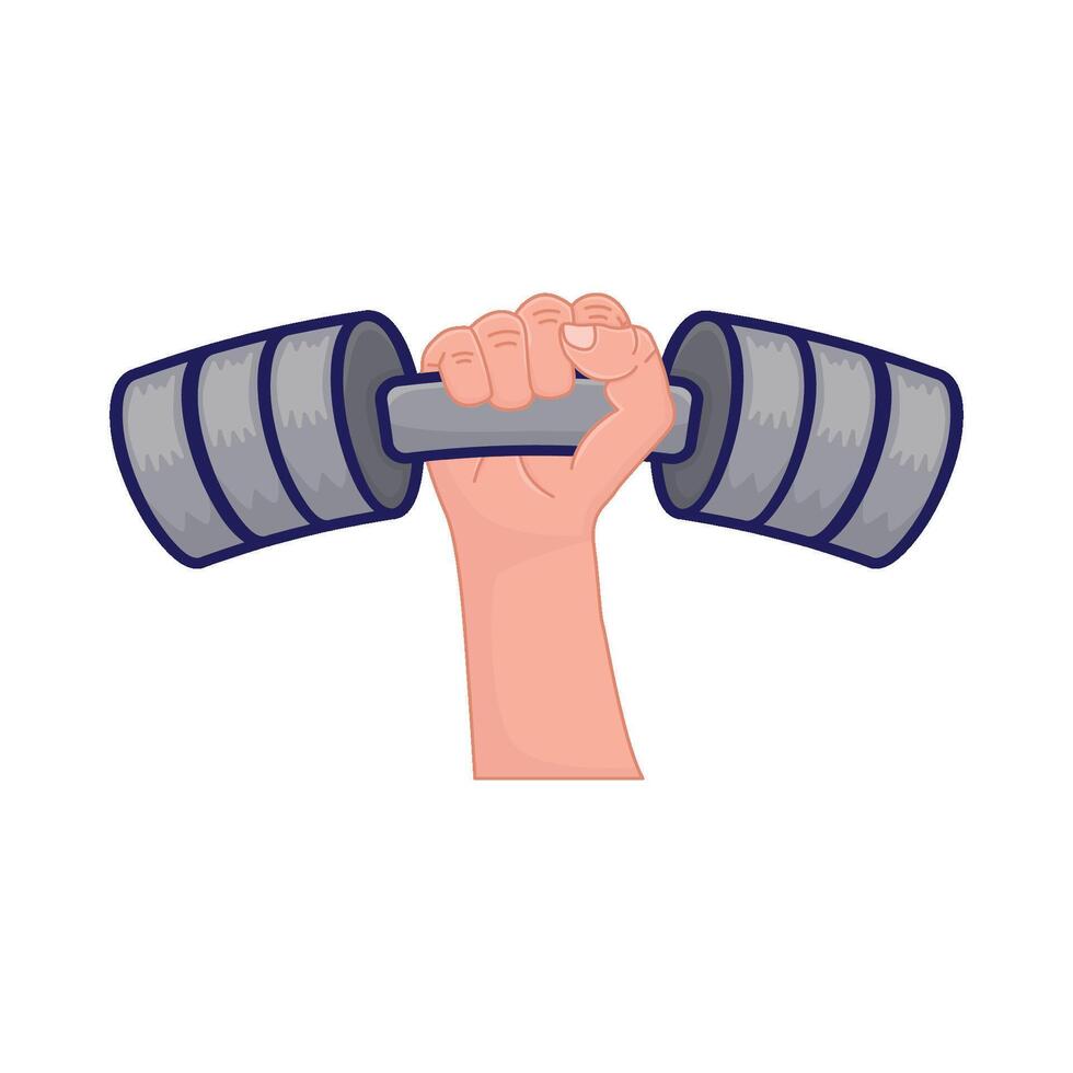 Illustration of barbell vector